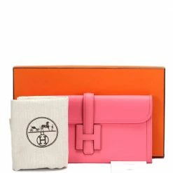 Hermes Pink Leather Elan Jige 29 Clutch Bag For Women -Deals Hermes Store luxury women hermes used handbags p532631 004