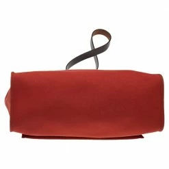 Hermes Brick Red/Moka Canvas And Leather Herbag Zip 39 Bag For Women -Deals Hermes Store luxury women hermes used handbags p533566 007