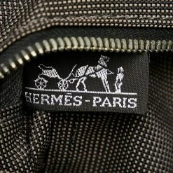 Hermes Grey Canvas Fabric Herline PM Tote Bag For Women -Deals Hermes Store luxury women hermes used handbags p536480 014