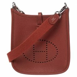Hermes Brique Clemence Leather Evelyne 16 TPM Bag For Women