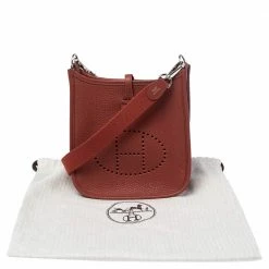 Hermes Brique Clemence Leather Evelyne 16 TPM Bag For Women -Deals Hermes Store luxury women hermes used handbags p536978 003