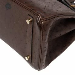 Hermes Chocolate Ostrich Gold Finish Birkin 30 Bag For Women -Deals Hermes Store luxury women hermes used handbags p537723 018