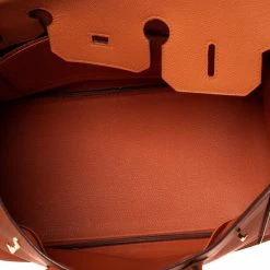 Hermes Hermès Orange Epsom Leather Gold Finished Birkin 35 Bag For Women -Deals Hermes Store luxury women hermes used handbags p537755 009