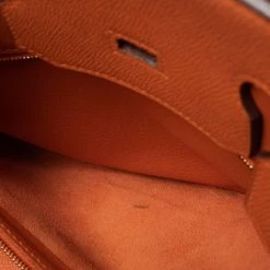 Hermes Hermès Orange Epsom Leather Gold Finished Birkin 35 Bag For Women -Deals Hermes Store luxury women hermes used handbags p537755 011