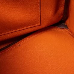 Hermes Hermès Orange Epsom Leather Gold Finished Birkin 35 Bag For Women -Deals Hermes Store luxury women hermes used handbags p537755 012