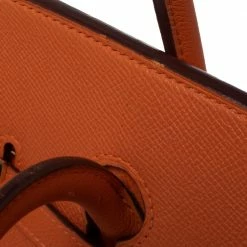 Hermes Hermès Orange Epsom Leather Gold Finished Birkin 35 Bag For Women -Deals Hermes Store luxury women hermes used handbags p537755 015