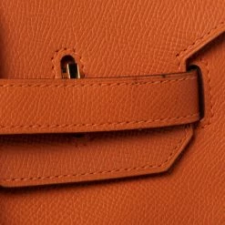Hermes Hermès Orange Epsom Leather Gold Finished Birkin 35 Bag For Women -Deals Hermes Store luxury women hermes used handbags p537755 019