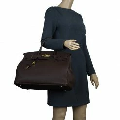 Hermes Choco Brown Togo Leather Gold Hardware Birkin 40 Bag For Women -Deals Hermes Store luxury women hermes used handbags p53812 0002