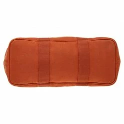 Hermes Orange/Cigare Canvas And Chamonix Leather Valparaiso MM Bag For Women -Deals Hermes Store luxury women hermes used handbags p541902 1637988436 004