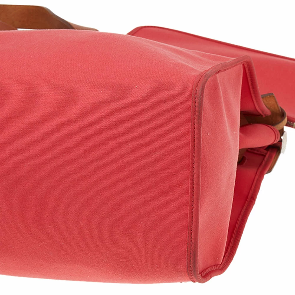 Hermes Bougainvillea/Fauve Canvas And Leather Herbag Zip 39 Bag For Women 13 Hermes Bougainvillea/Fauve Canvas And Leather Herbag Zip 39 Bag For Women - Image 11