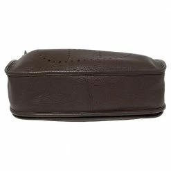 Hermes Cacao Togo Leather Palladium Plated Evelyne III GM Bag For Women -Deals Hermes Store luxury women hermes used handbags p542398 002
