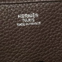 Hermes Cacao Togo Leather Palladium Plated Evelyne III GM Bag For Women -Deals Hermes Store luxury women hermes used handbags p542398 006