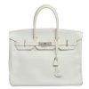 Hermes Blanc Togo Leather Palladium Plated Birkin 35 Bag For Women -Deals Hermes Store luxury women hermes used handbags p543620 001