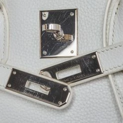 Hermes Blanc Togo Leather Palladium Plated Birkin 35 Bag For Women -Deals Hermes Store luxury women hermes used handbags p543620 018