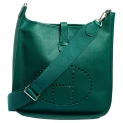 Hermes Vert Bengale Epsom Leather Evelyne III GM Bag For Women