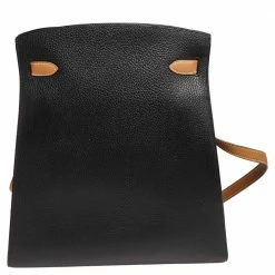 Hermes Black/Natural Ardennes And Chamonix Gold Plated Kelly Sport Bag For Women -Deals Hermes Store luxury women hermes used handbags p551673 012