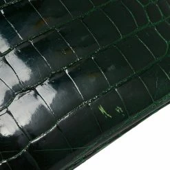 Hermes Vert Fonce Crocodile Porosus Gold Plated Bolide 35 Bag For Women -Deals Hermes Store luxury women hermes used handbags p551707 007