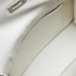 Hermes Blanc Evercolor Leather Kelly Danse Palladium Plated Bag For Women -Deals Hermes Store luxury women hermes used handbags p554557 006