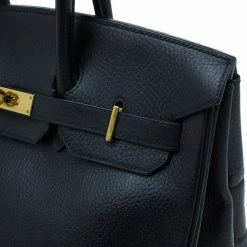 Hermes Noir Togo Leather Gold Hardware Birkin 35 Bag For Women -Deals Hermes Store luxury women hermes used handbags p55742 006