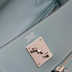 Hermes Ciel Swift Leather Palladium Plated Kelly Lakis 32 Bag For Women -Deals Hermes Store luxury women hermes used handbags p558391 004