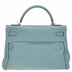 Hermes Ciel Swift Leather Palladium Plated Kelly Lakis 32 Bag For Women -Deals Hermes Store luxury women hermes used handbags p558391 013