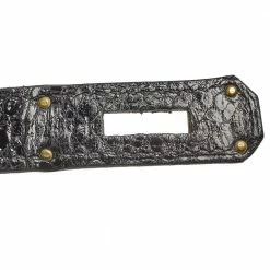 Hermes Black Crocodile Gold Plated Birkin 35 Bag For Women -Deals Hermes Store luxury women hermes used handbags p559340 020
