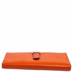 Hermes Hermés Feu Mysore Leather Bearn Gusset Wallet For Women -Deals Hermes Store luxury women hermes used handbags p559959 002