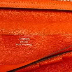 Hermes Hermés Feu Mysore Leather Bearn Gusset Wallet For Women -Deals Hermes Store luxury women hermes used handbags p559959 005