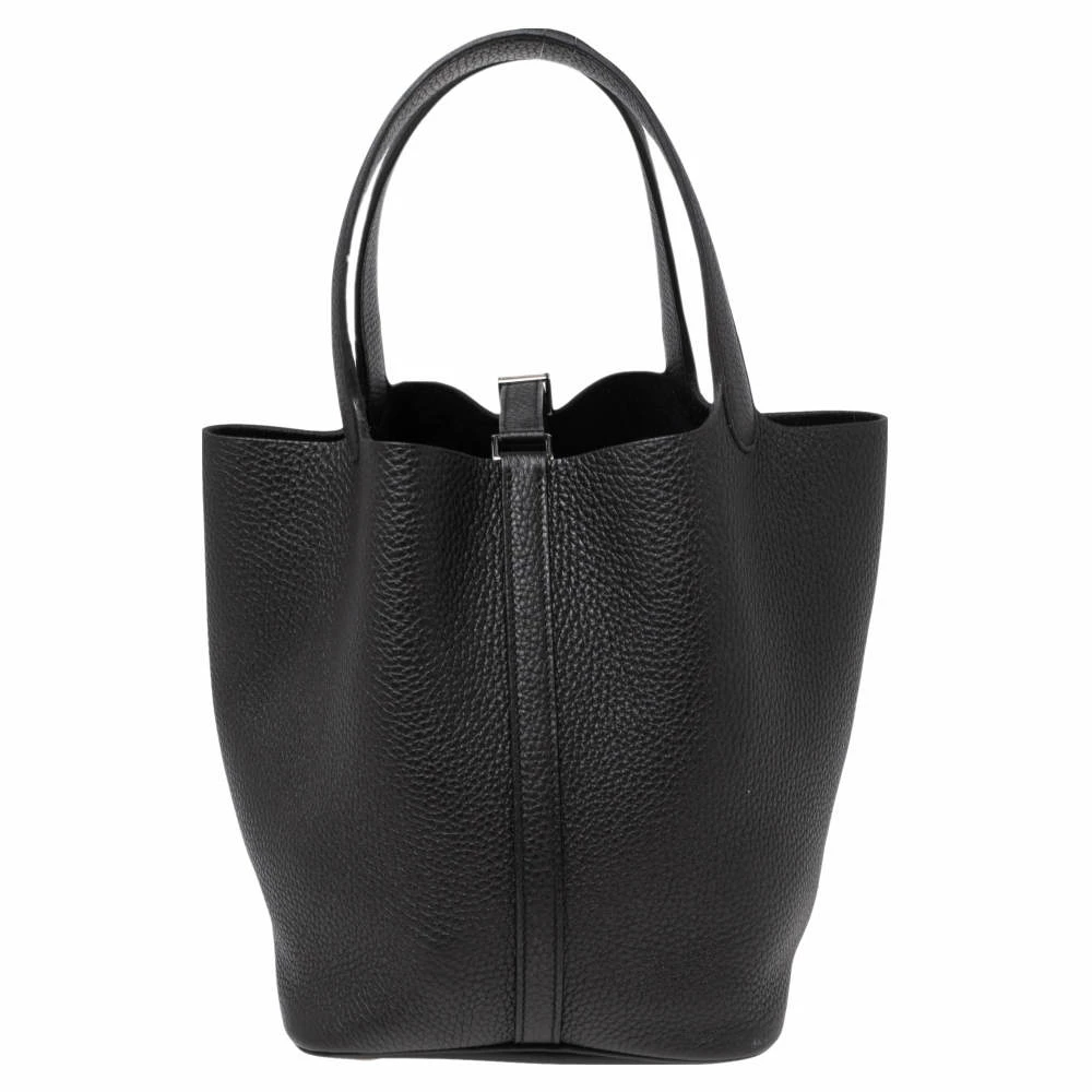 Hermes Black Taurillon Clemence Leather Picotin Lock Tressage MM Bag For Women 6 Hermes Black Taurillon Clemence Leather Picotin Lock Tressage MM Bag For Women - Image 4