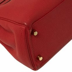 Hermes Rouge Piment Togo Leather Gold Plated Kelly Retourne 28 Bag For Women -Deals Hermes Store luxury women hermes used handbags p564887 002