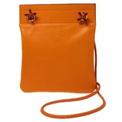 Hermes Orange Milo And Swift Leather Aline Mini Bag For Women