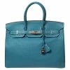 Hermes Bleu Jean Fjord Leather Birkin 35 Bag For Women 2 Hermes Bleu Jean Fjord Leather Birkin 35 Bag For Women -Deals Hermes Store luxury women hermes used handbags p568417 011