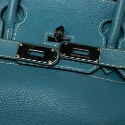 Hermes Bleu Jean Togo Leather Palladium Plated JPG Birkin 42 For Women -Deals Hermes Store luxury women hermes used handbags p568746 014