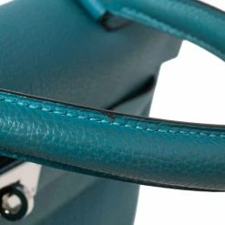 Hermes Bleu Jean Togo Leather Palladium Finish Kelly Retourne 35 Bag For Women -Deals Hermes Store luxury women hermes used handbags p570035 011