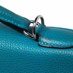 Hermes Bleu Jean Togo Leather Palladium Finish Kelly Retourne 35 Bag For Women -Deals Hermes Store luxury women hermes used handbags p570035 013