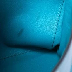 Hermes Bleu Jean Togo Leather Palladium Finish Kelly Retourne 35 Bag For Women -Deals Hermes Store luxury women hermes used handbags p570035 015