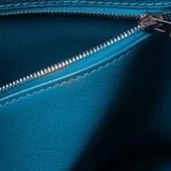Hermes Bleu Jean Togo Leather Palladium Finish Kelly Retourne 35 Bag For Women -Deals Hermes Store luxury women hermes used handbags p570035 016