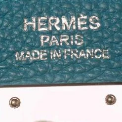 Hermes Bleu Jean Togo Leather Palladium Finish Kelly Retourne 35 Bag For Women -Deals Hermes Store luxury women hermes used handbags p570035 021