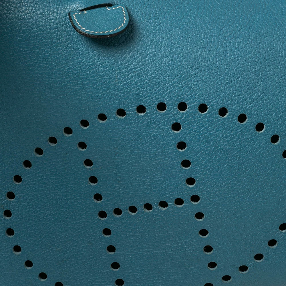Hermes Bleu Jean Togo Leather Evelyne I GM Bag For Women 7 Hermes Bleu Jean Togo Leather Evelyne I GM Bag For Women - Image 5
