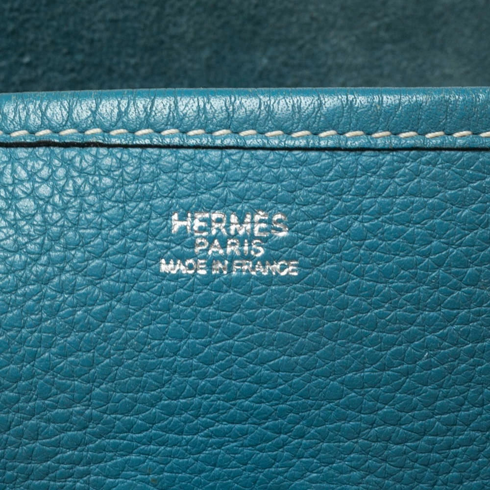 Hermes Bleu Jean Togo Leather Evelyne I GM Bag For Women 14 Hermes Bleu Jean Togo Leather Evelyne I GM Bag For Women - Image 12