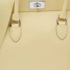 Hermes Jaune Poussin Swift Leather Palladium Plated Toolbox 20 Bag For Women -Deals Hermes Store luxury women hermes used handbags p571541 009