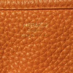 Hermes Orange Taurillon Clemence Leather Evelyne III PM Bag For Women 26 Hermes Orange Taurillon Clemence Leather Evelyne III PM Bag For Women -Deals Hermes Store luxury women hermes used handbags p572972 004