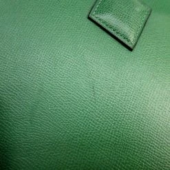 Hermes Vintage Green Courchevel Leather Shoulder Bag For Women -Deals Hermes Store luxury women hermes used handbags p57407 0004