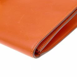 Hermes Orange Box Leather Medor 29 Clutch For Women -Deals Hermes Store luxury women hermes used handbags p578533 001