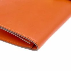 Hermes Orange Box Leather Medor 29 Clutch For Women -Deals Hermes Store luxury women hermes used handbags p578533 002