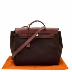 Hermes Cacao Canvas And Leather Herbag 2-in-1 MM Bag For Women -Deals Hermes Store luxury women hermes used handbags p578539 010