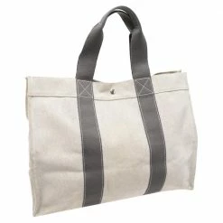 Hermes Off White/Grey Canvas Fourre Tout Tote For Women 19 Hermes Off White/Grey Canvas Fourre Tout Tote For Women -Deals Hermes Store luxury women hermes used handbags p578618 011