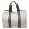 Hermes Off White/Grey Canvas Fourre Tout Tote For Women -Deals Hermes Store luxury women hermes used handbags p578618 012