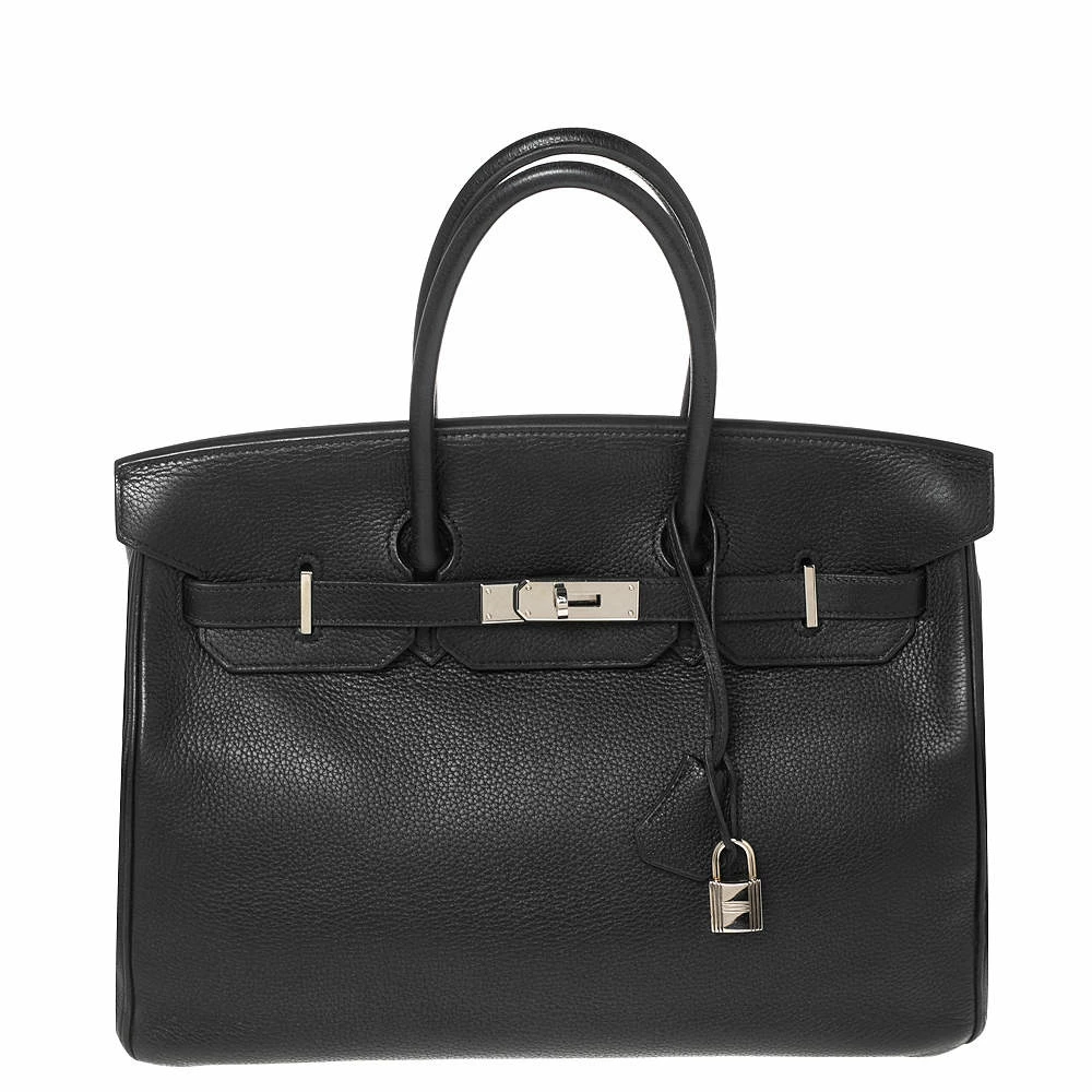 Hermes Black Togo Leather Palladium Plated Birkin 35 Bag For Women 3 Hermes Black Togo Leather Palladium Plated Birkin 35 Bag For Women