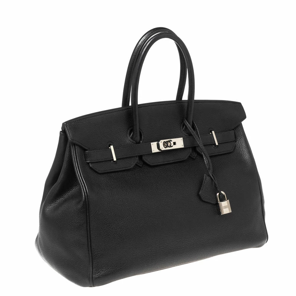 Hermes Black Togo Leather Palladium Plated Birkin 35 Bag For Women 5 Hermes Black Togo Leather Palladium Plated Birkin 35 Bag For Women - Image 3